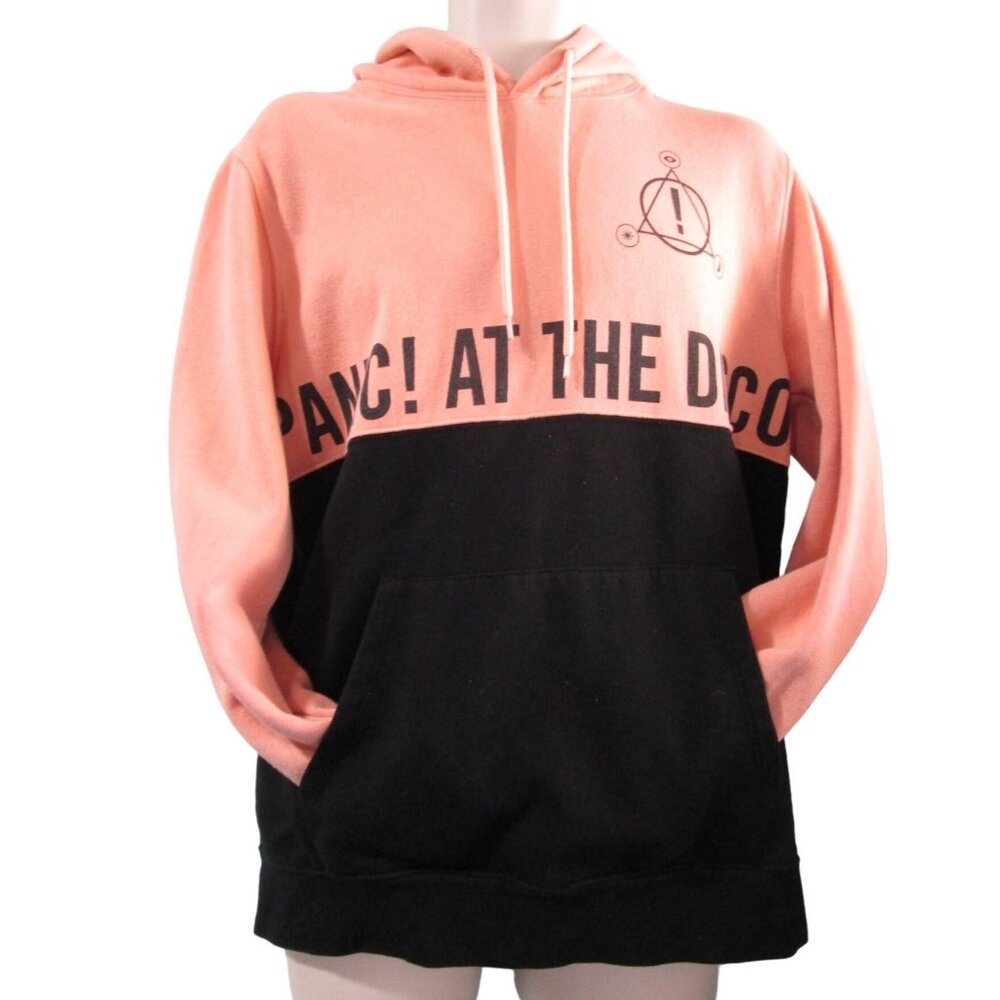 Panic At The Disco Pray For The Wicked Peach Black Hoodie Sweatshirt Unisex L